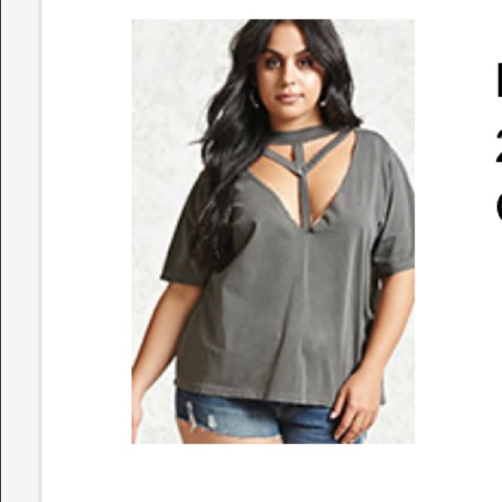 Plus size strappy top